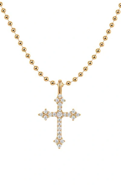 Made By Mary Vintage Cross Bead Chain Necklace In Red