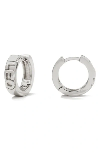 Made By Mary Zodiac Sign Hoop Earrings In Brown