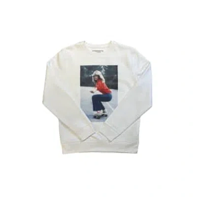 Made By Moi Selection Sweatshirt Farrah Fawcett Blanc In White