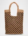 Made For A Woman Kifafa Vakona Beaded Woven Shopper Tote Bag