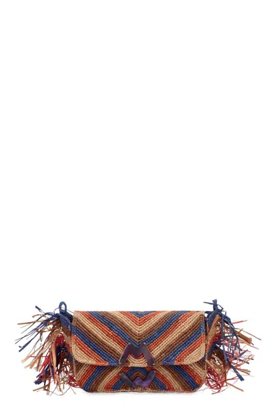 Made For A Woman Raffia Crossbody Bag In Brown