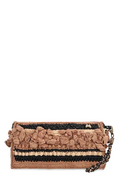 Made For A Woman Tanala Raffia Clutch In Sand