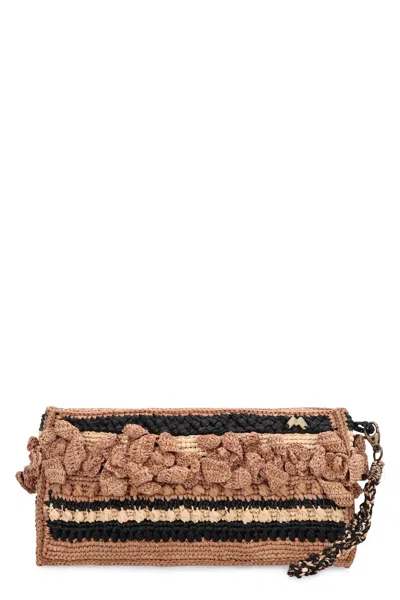Made For A Woman Tanala Raffia Clutch In Sand