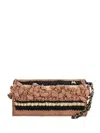 Made For A Woman Tanala Raffia-crochet Striped Clutch In Neutral