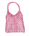 Made For A Woman Woman Handbag Fuchsia Size - Straw In Pink