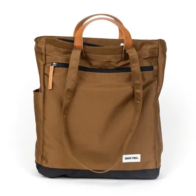Made Free Men's Brown Tote Pack Taupe