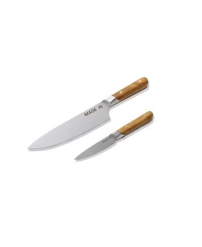 Made In 2-pc. Chef & Paring Knife Set In Brown
