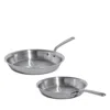 Made In 5-ply Stainless Clad 10 & 12 Fry Pan Set In Silver
