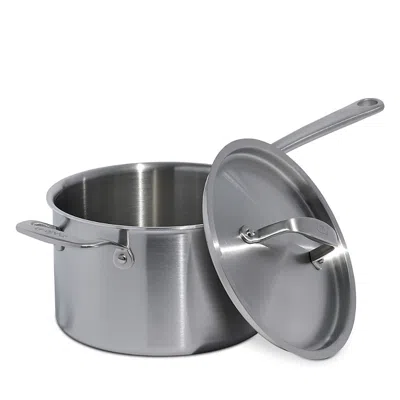 Made In 5 Ply Stainless Clad 4 Qt. Saucepan And Lid In Silver