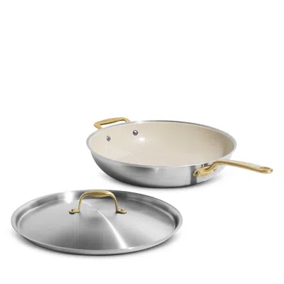 Made In 6 Qt. Ceramiclad Weeknight Pan With Lid In Antique Brass