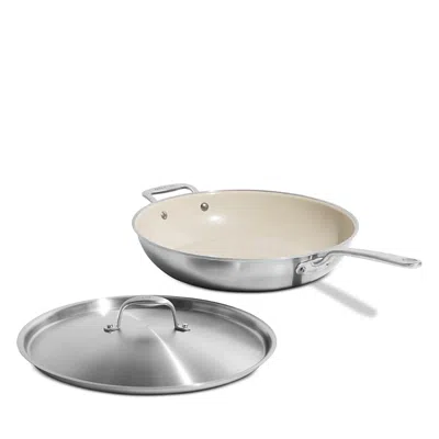 Made In 6 Qt. Ceramiclad Weeknight Pan With Lid In Stainless