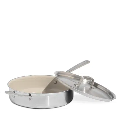Made In Ceramiclad 3 Qt. Saute Pan With Lid In Silver
