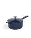 Made In Enameled Cast Iron 2-quarts Saucepan With Lid