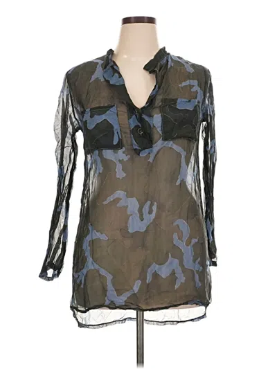 Pre-owned Made In Italy 3/4 Sleeve Blouse In Black