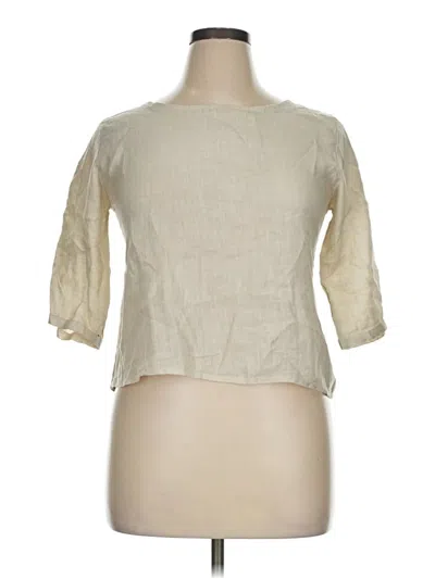 Pre-owned Made In Italy 3/4 Sleeve Blouse In Brown