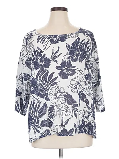 Pre-owned Made In Italy 3/4 Sleeve Blouse In White
