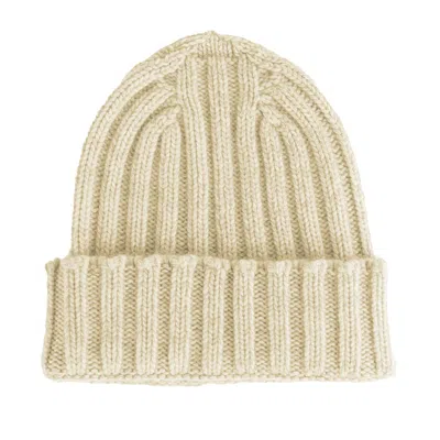 Made In Italy Beige Cashmere Hat