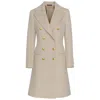 Made In Italy Beige Wool Jackets & Coat In Gold