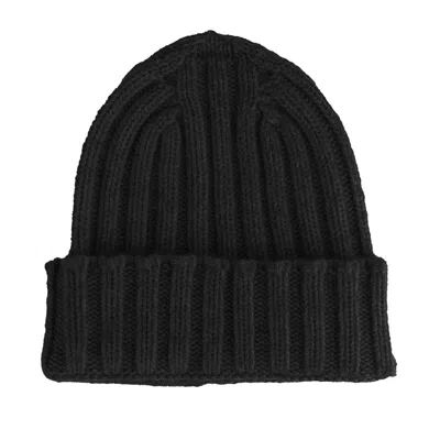 Made In Italy Black Cashmere Hat
