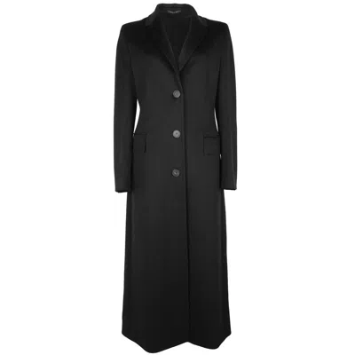 Made In Italy Black Wool Jackets & Coat