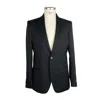 Made In Italy Black Wool Men Suit