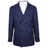 Made In Italy Blue Linen Blazer