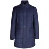 Made In Italy Blue Wool Vergine Jacket In Blue