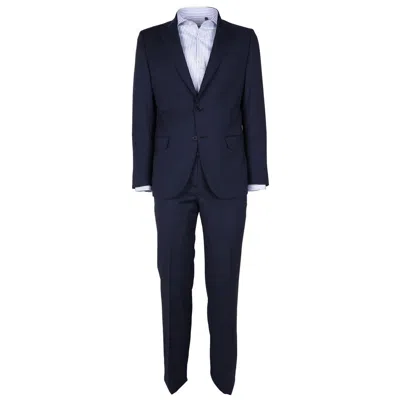 MADE IN ITALY BLUE WOOL MEN'S SUIT