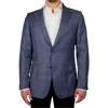Made In Italy Blue Wool Vergine Blazer