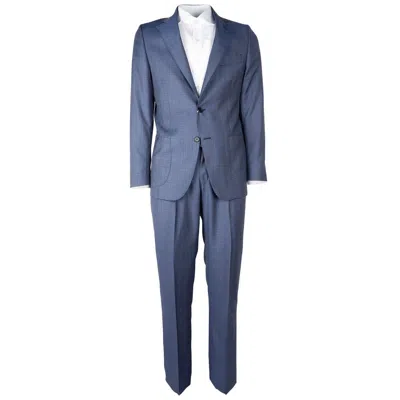 Made In Italy Blue Wool Vergine Men's Suit
