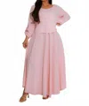 Made In Italy Breezy Aura One Size Maxi Dress In Pink In Pink