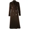 Made In Italy Brown Wool Coat In Brown