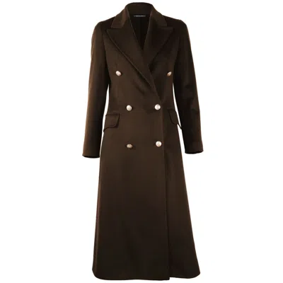 Made In Italy Brown Wool Coat