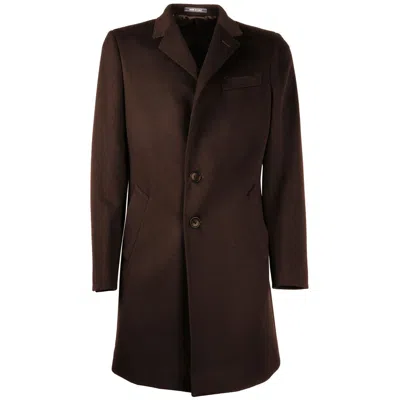 Made In Italy Brown Wool Coat