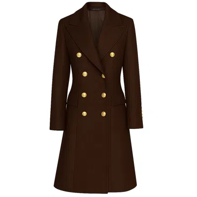 Made In Italy Brown Wool Jackets & Coat