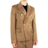 Made In Italy Brown Wool Vergine Suits & Blazer