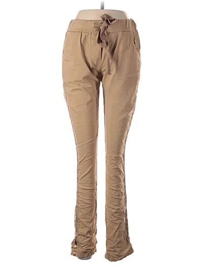 Pre-owned Made In Italy Casual Pants In Tan