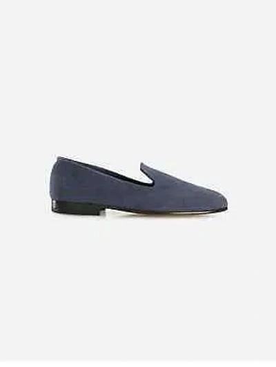 Pre-owned Made In Italy Cb  Cotton Canvas Slip-on Positano In Blue