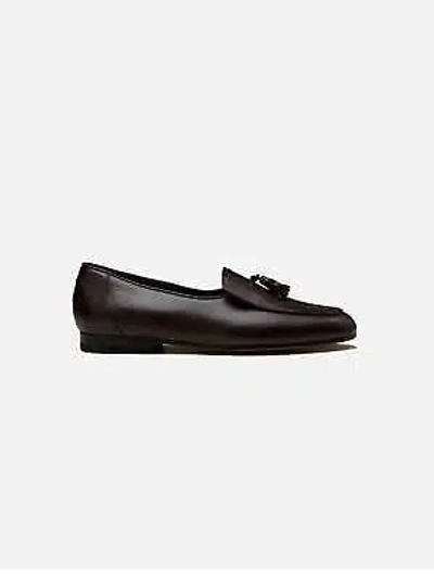 Pre-owned Made In Italy Cb  Dark Leather Slip-on Nerano