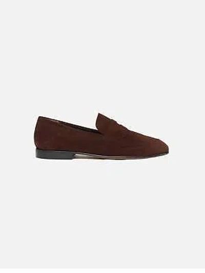 Pre-owned Made In Italy Cb  Suede Slip-on Fornillo In Brown