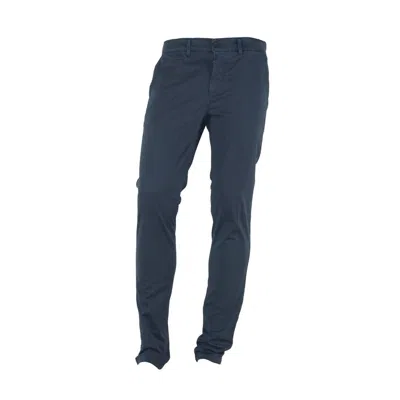Made In Italy Chic Summer Cotton Blend Men's Trousers In Blue