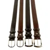 Made In Italy Elegant Milano Leather Belt Quartet In Multicolor