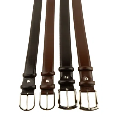 Made In Italy Elegant Milano Leather Belt Quartet In Multi