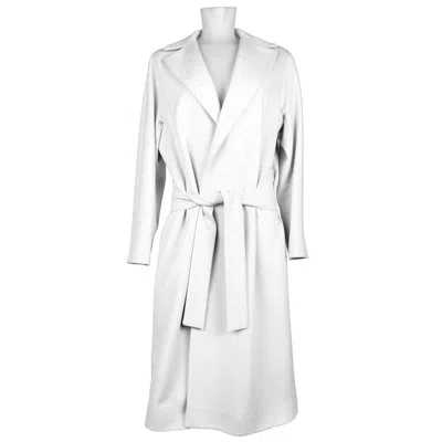 Made In Italy Elegant White Virgin Wool Women's Coat