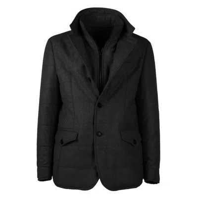Made In Italy Elegant Wool-cashmere Men's Coat In Black