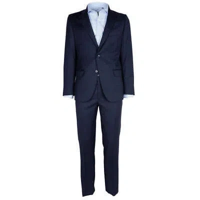 Pre-owned Made In Italy Elegant Wool Suit In Deep Blue