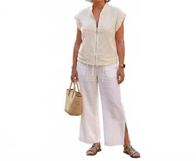 Made In Italy Firenze Cinch Top In Beige In Neutral