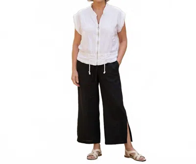 Made In Italy Firenze Cinch Top In Cream In White