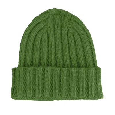 Made In Italy Green Cashmere Hat