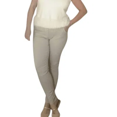 Made In Italy Italian Magic Pants In Beige In Gray